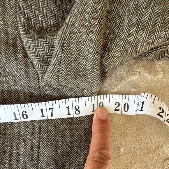 Vintage GAP WoolBlend blazer Brown herringbone preppy Small- Teacher Outfit - Picture 8 of 12